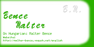 bence malter business card